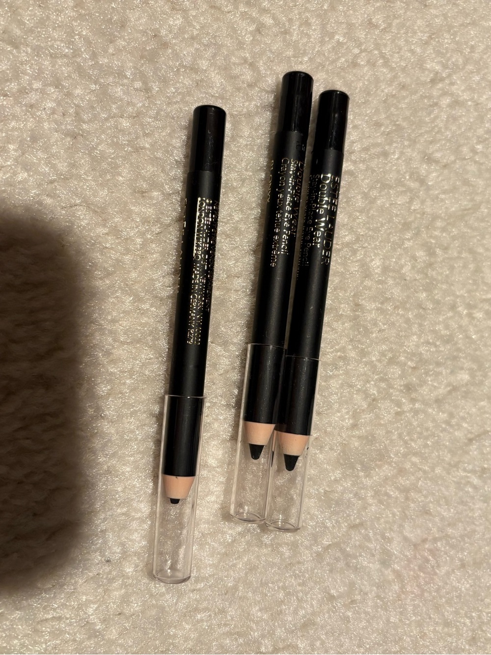 3x Estée Lauder Stay in Place Eyeliner #01 Onyx Black